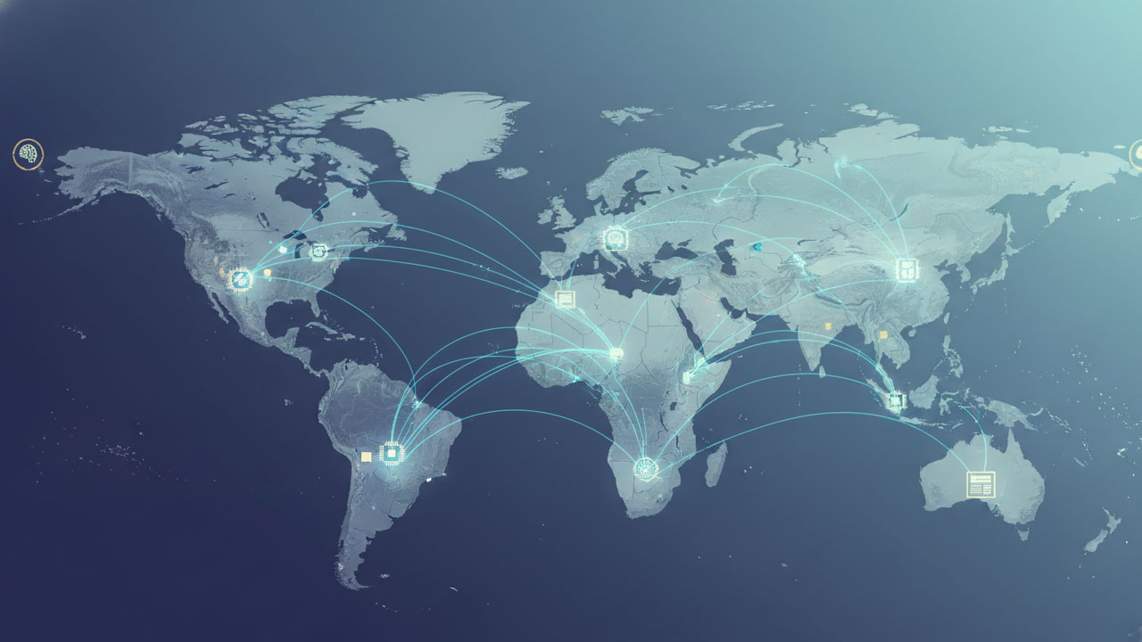how AI information sources connect globally