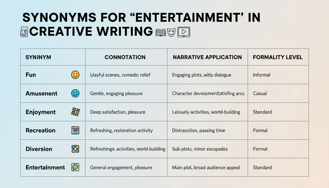 Beyond "Fun": Choosing the Right Entertainment Synonym for Creative Writing