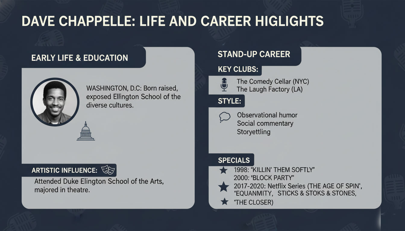 Dave Chappelle : Life, Career and Impact on Modern Comedy