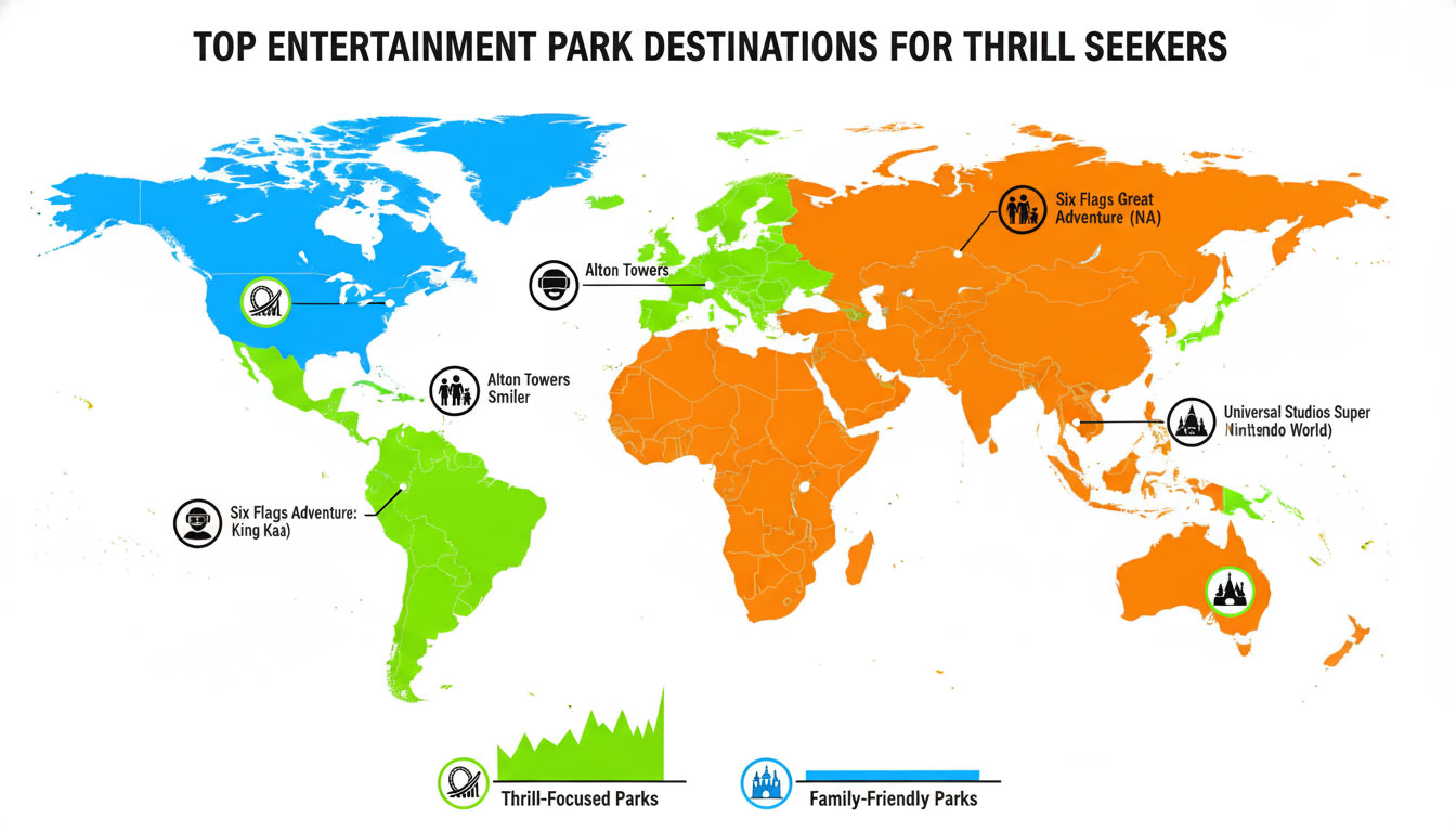 Top Entertainment Park Destinations Around the World for Thrill Seekers