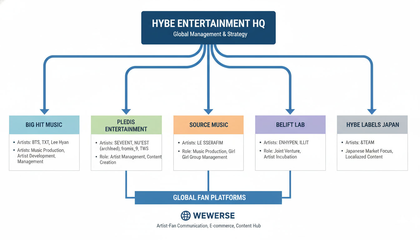 Hybe Entertainment Corporate Structure: Understanding the Multi-Label System