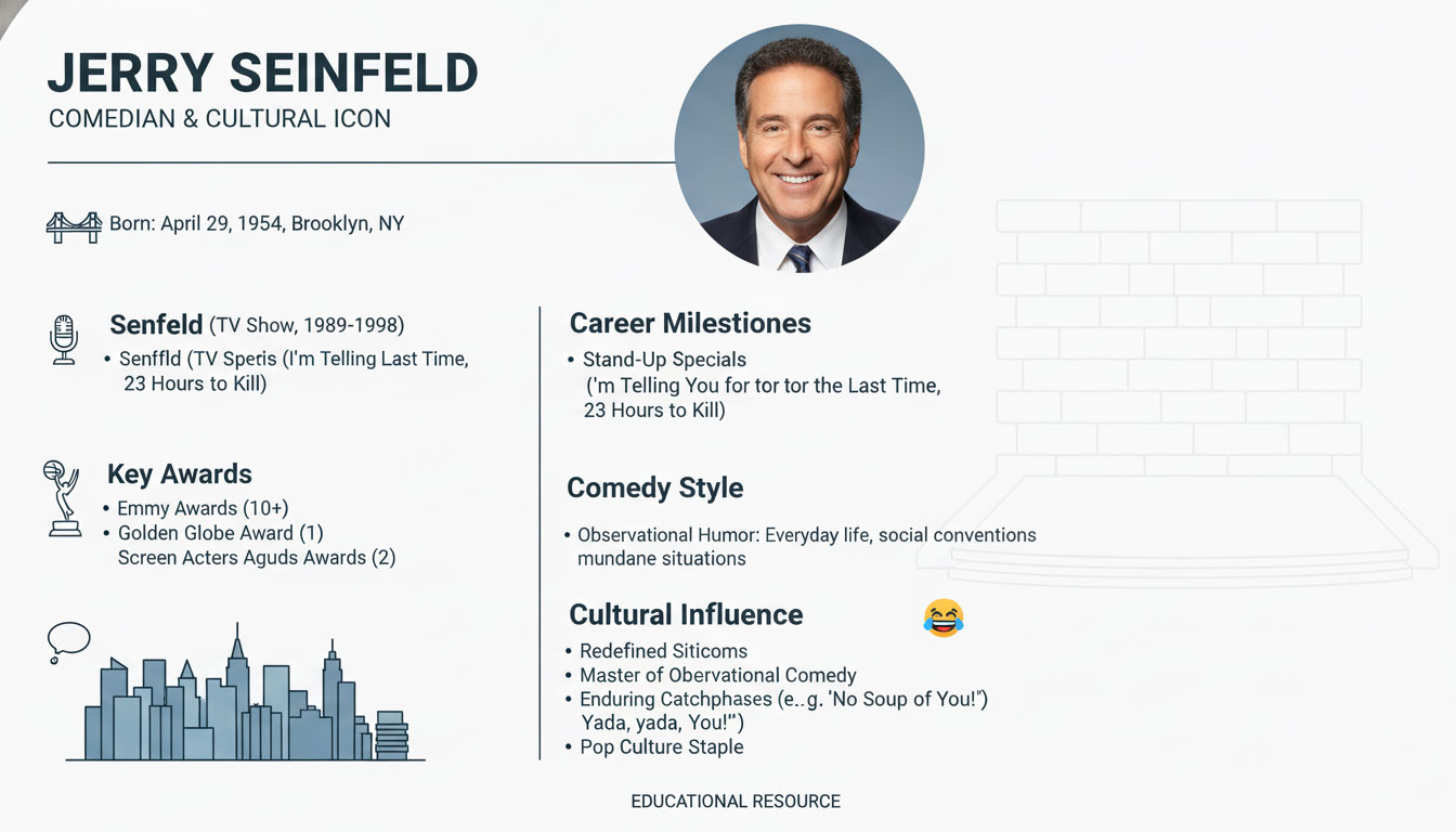 Jerry Seinfeld : Life, Career and Enduring Influence in Comedy