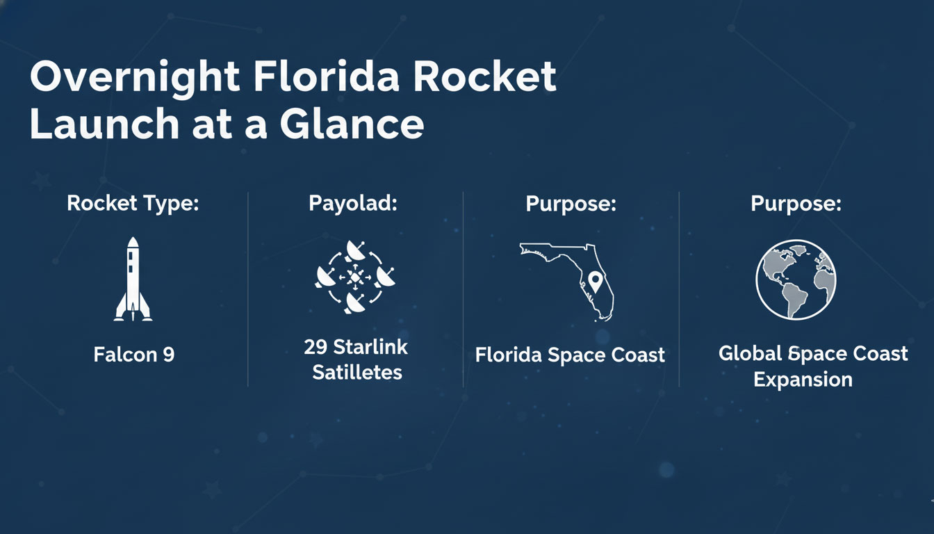 SpaceX Launches 29 in Overnight Florida Rocket Mission