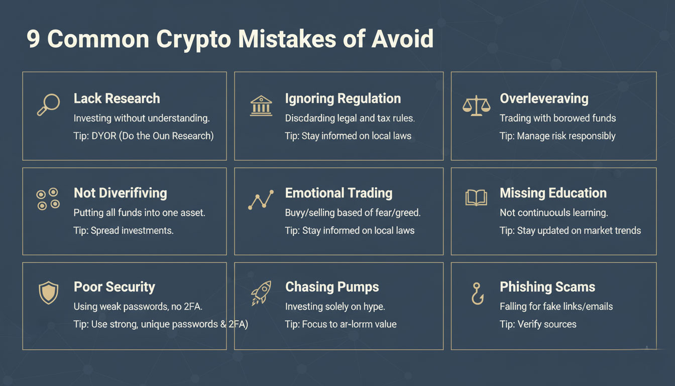 9 Common Crypto Mistakes to Avoid: Essential Tips for Smarter Investing