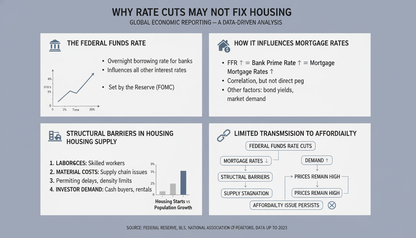 Why the federal funds rate has limited impact on housing recovery?