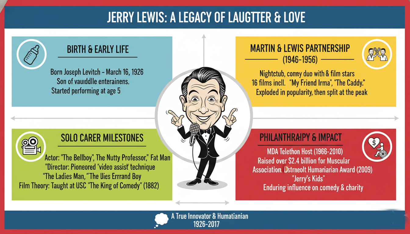 Jerry Lewis: The Iconic Comedian Who Shaped American Entertainment