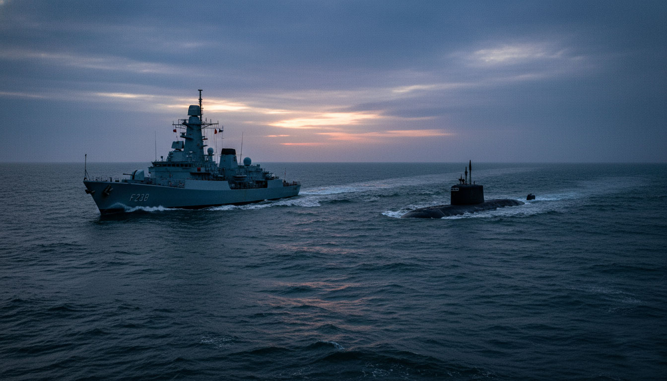 Royal Navy Shadows Russian Submarines Through the English Channel