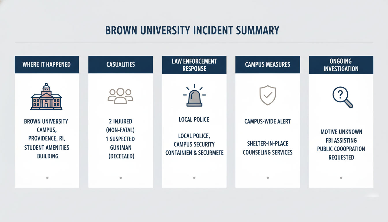 What We Know About the Shooting at Brown University? That Killed 2 and Injured 9